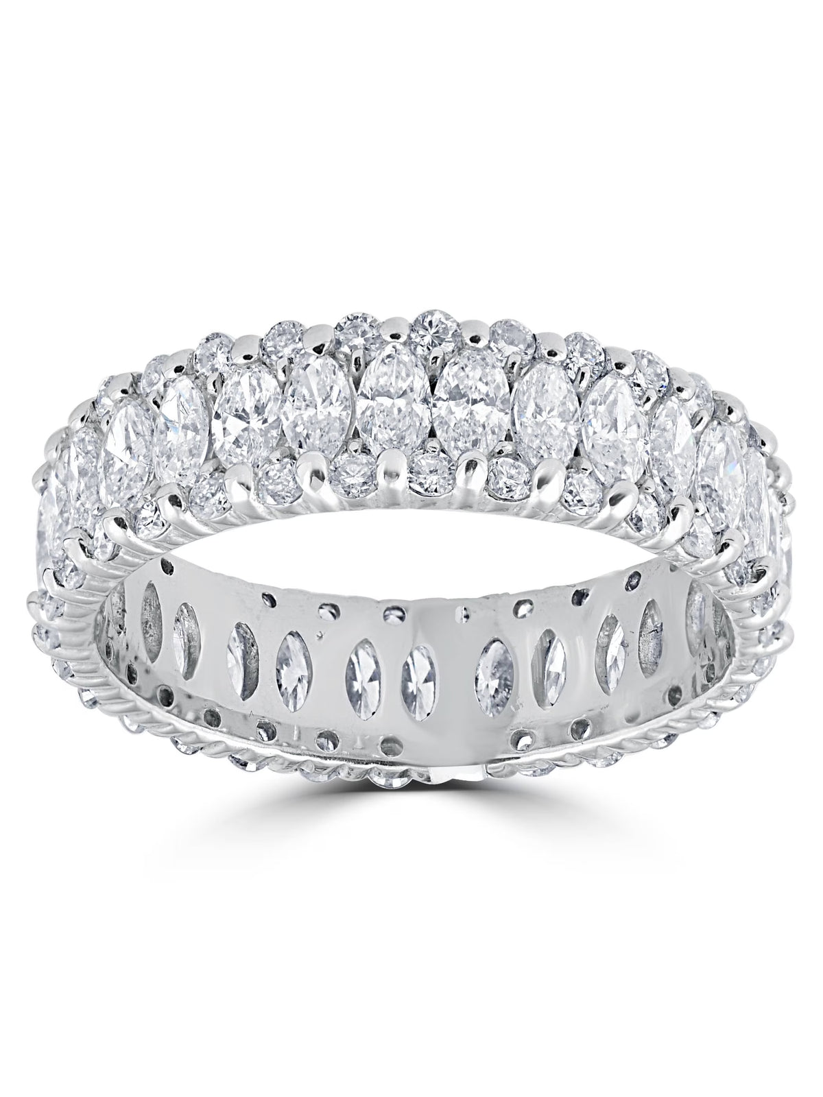 Marquise Diamond Eternity Ring 14K White Gold C3807