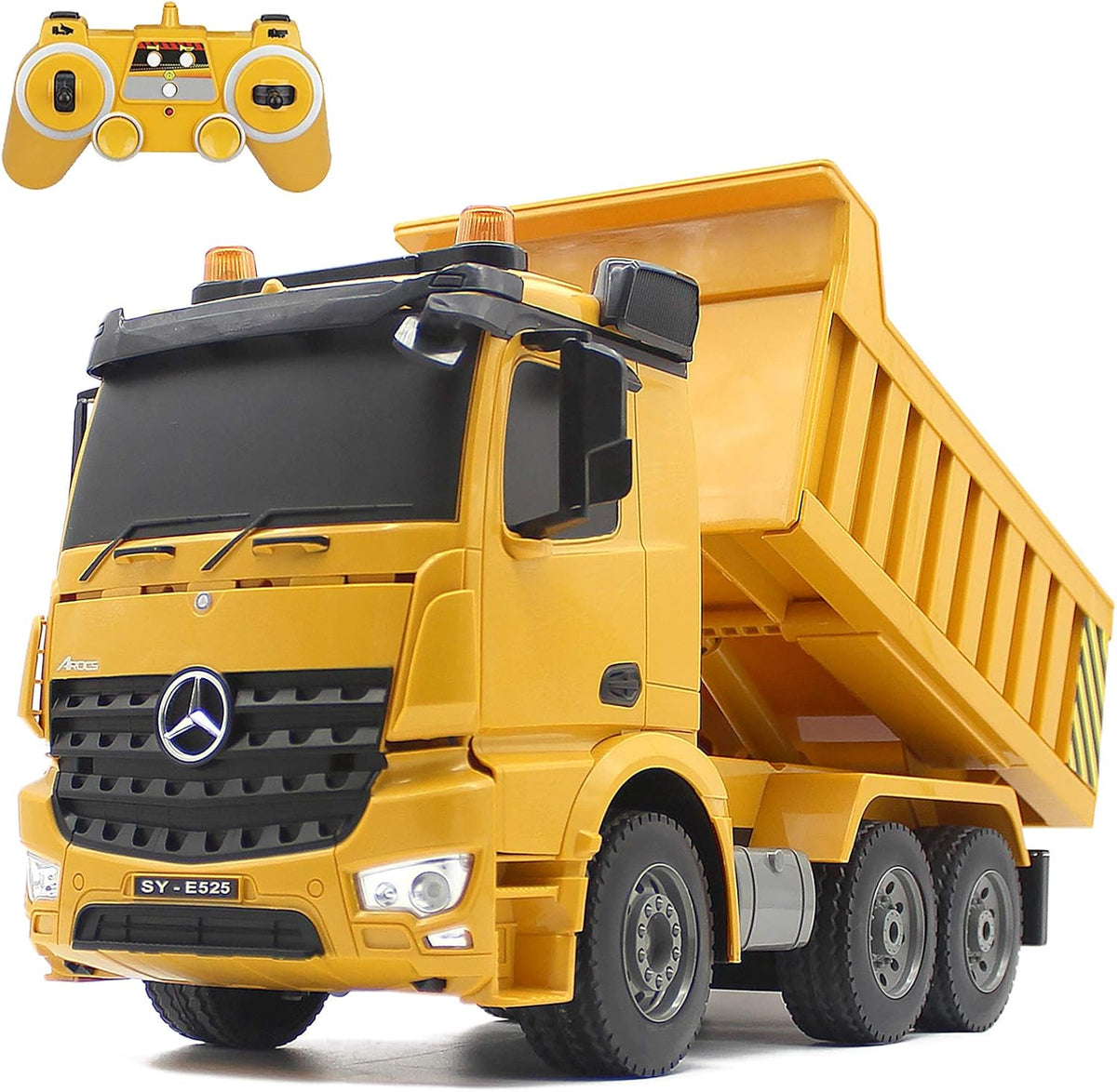 1/20 Scale 6 Channel RC Dump Truck Construction Vehicle Toy, Pack of 2 C100236