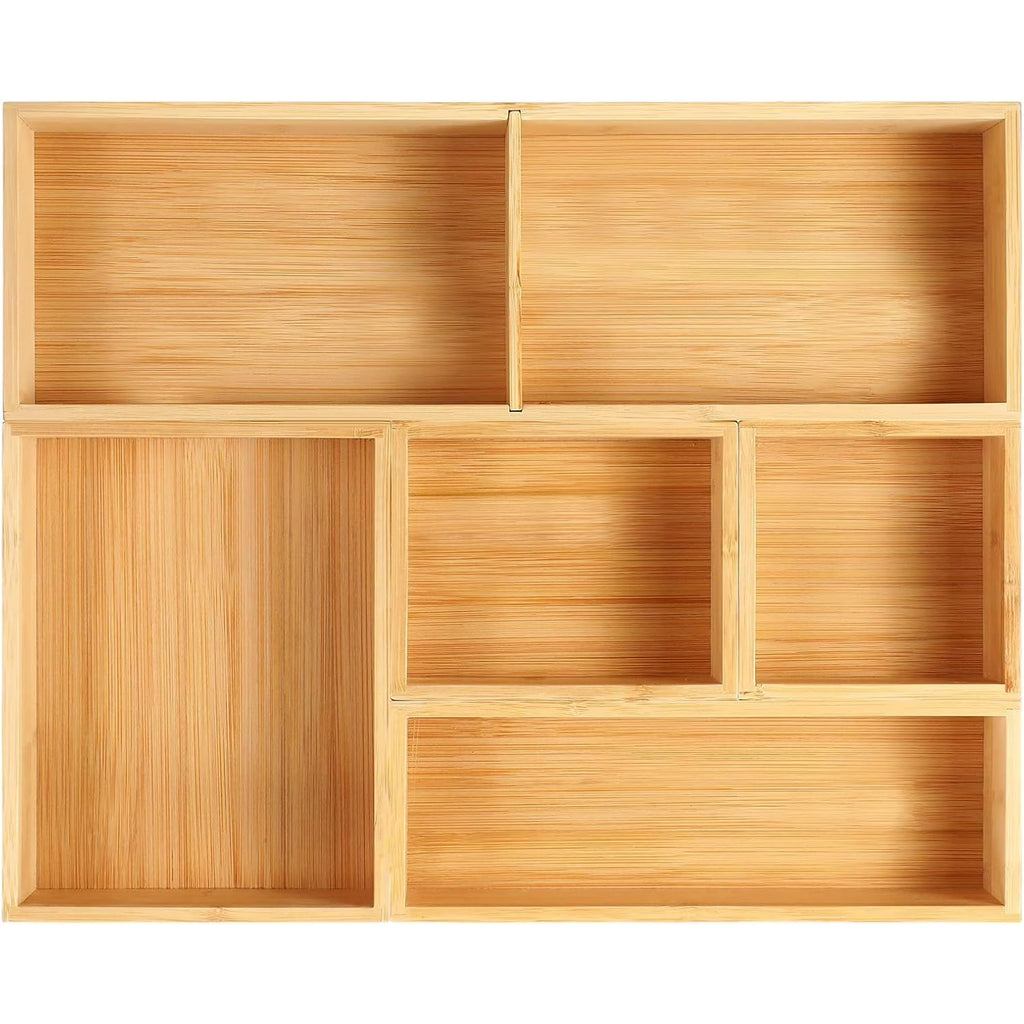 Set of 9 Bamboo Wood Drawer Organizer X3267