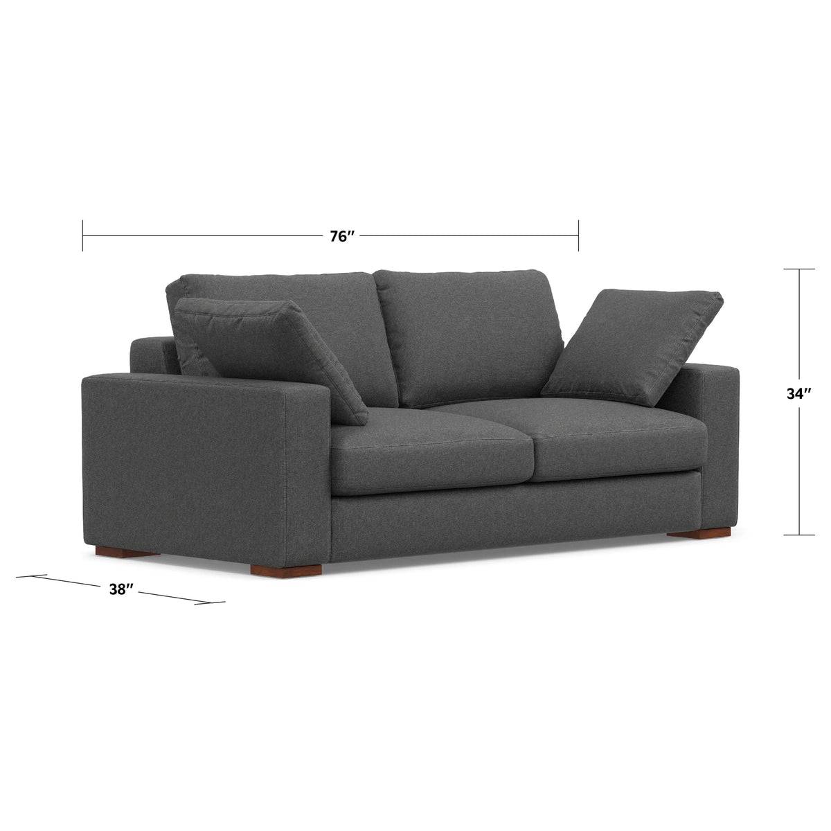 78-inch Sofa in Tightly Woven Performance Fabric U9207