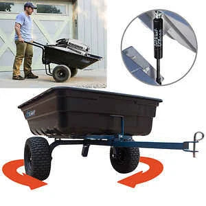 12 Cubic Foot Poly Dump Cart with Swivel Dump O26549