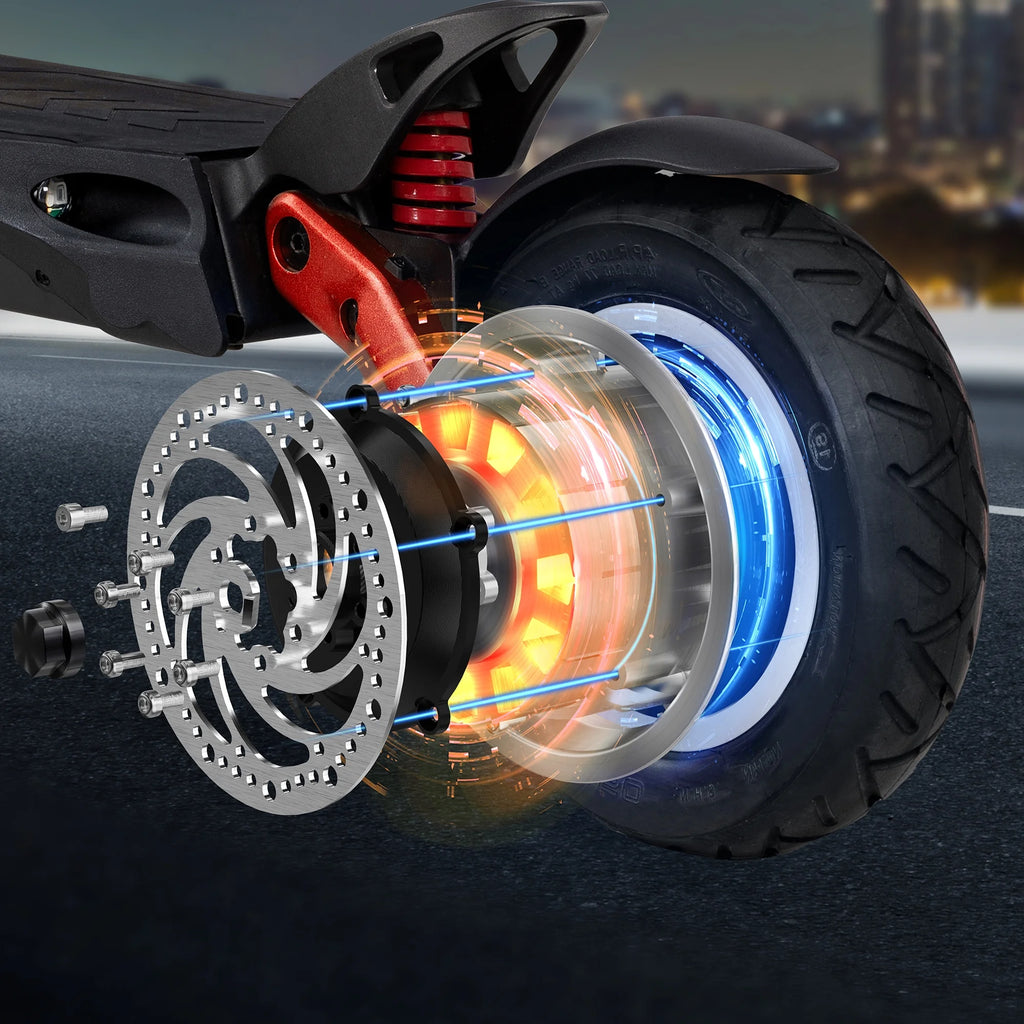 Blue Electric Scooter with 25 Miles Range, 19 MPH, 500W Motor, 10 inch Wheels D68258