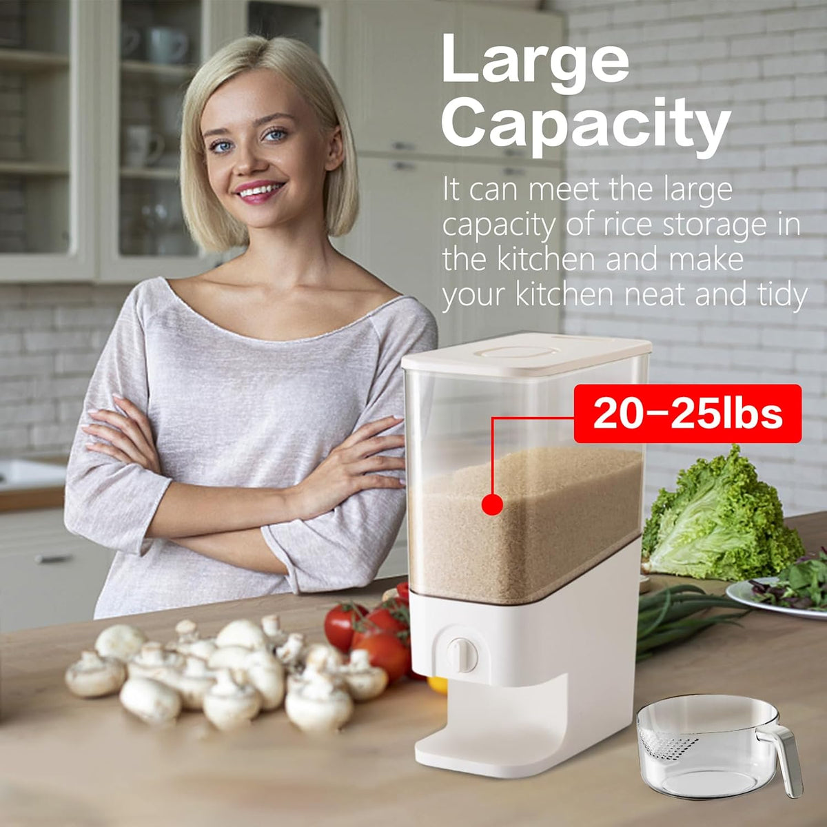 10.5 Qt Rice Dispenser I223