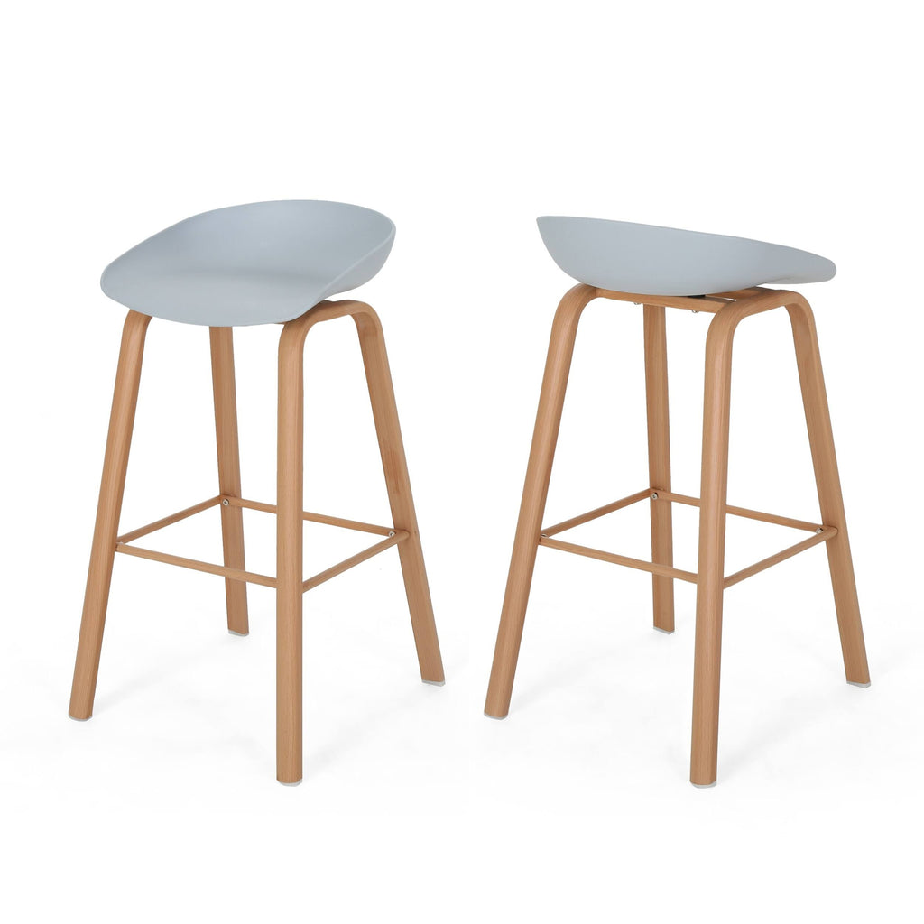 Set of 2 Black Modern Barstool J504344