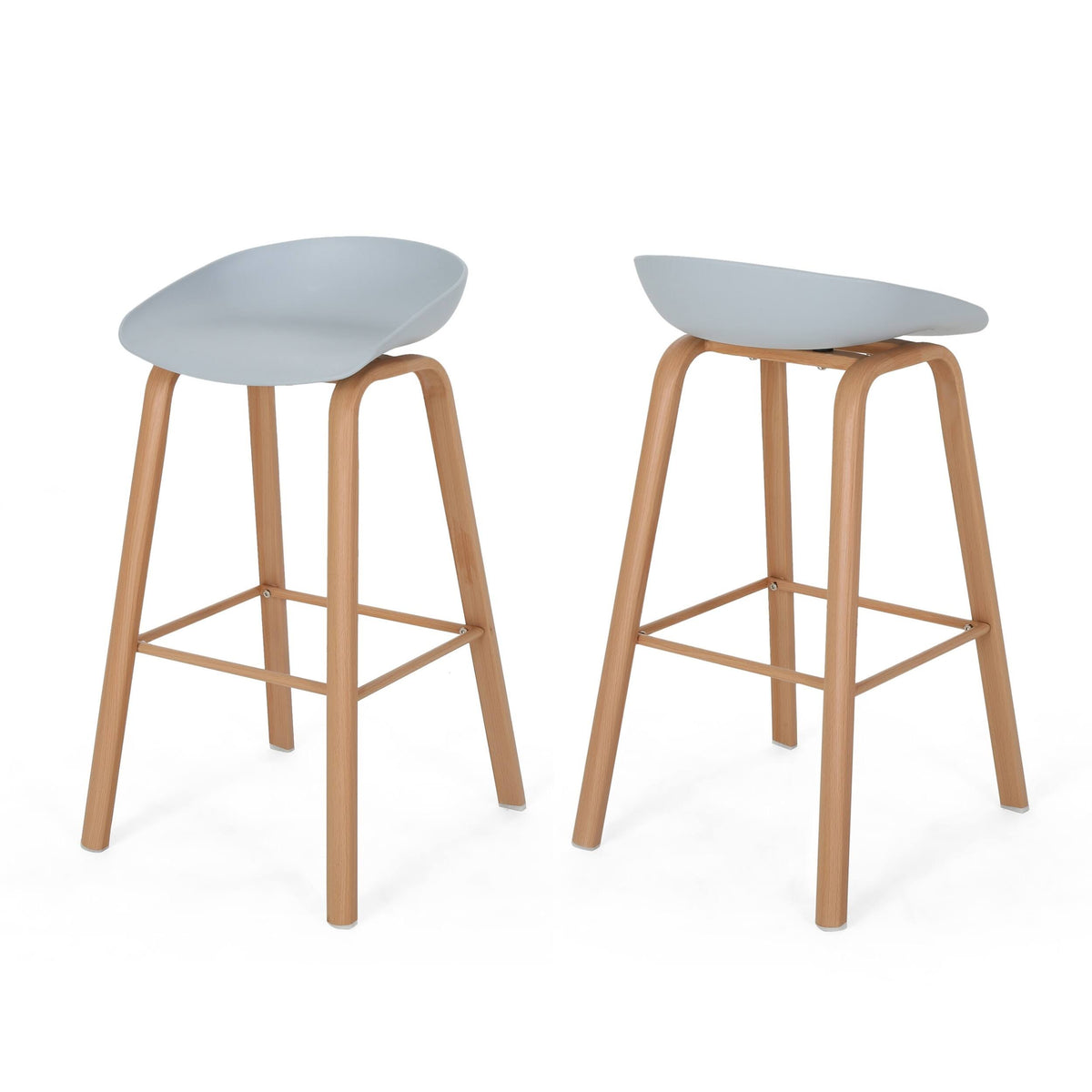 Set of 2 Black Modern Barstool J504344