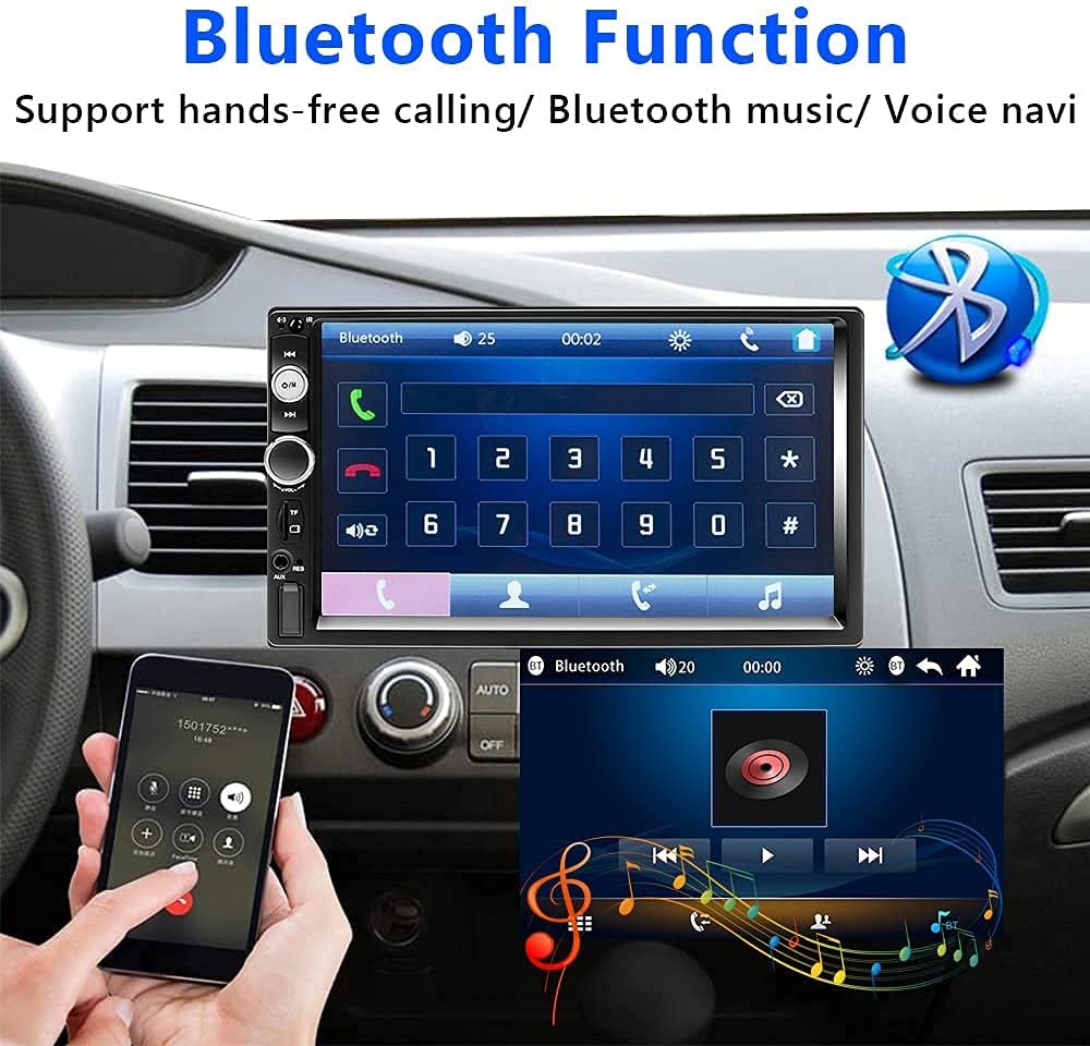 7 Touch Screen Double Din Car Stereo with Bluetooth B554625