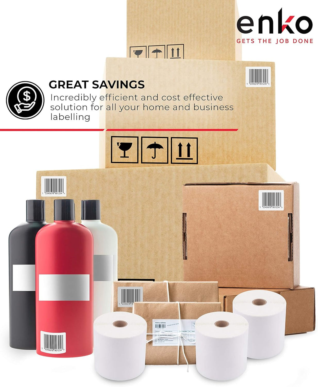 8 Rolls 3600 Labels 4 x 6 Direct Thermal Address Shipping Labels T2697