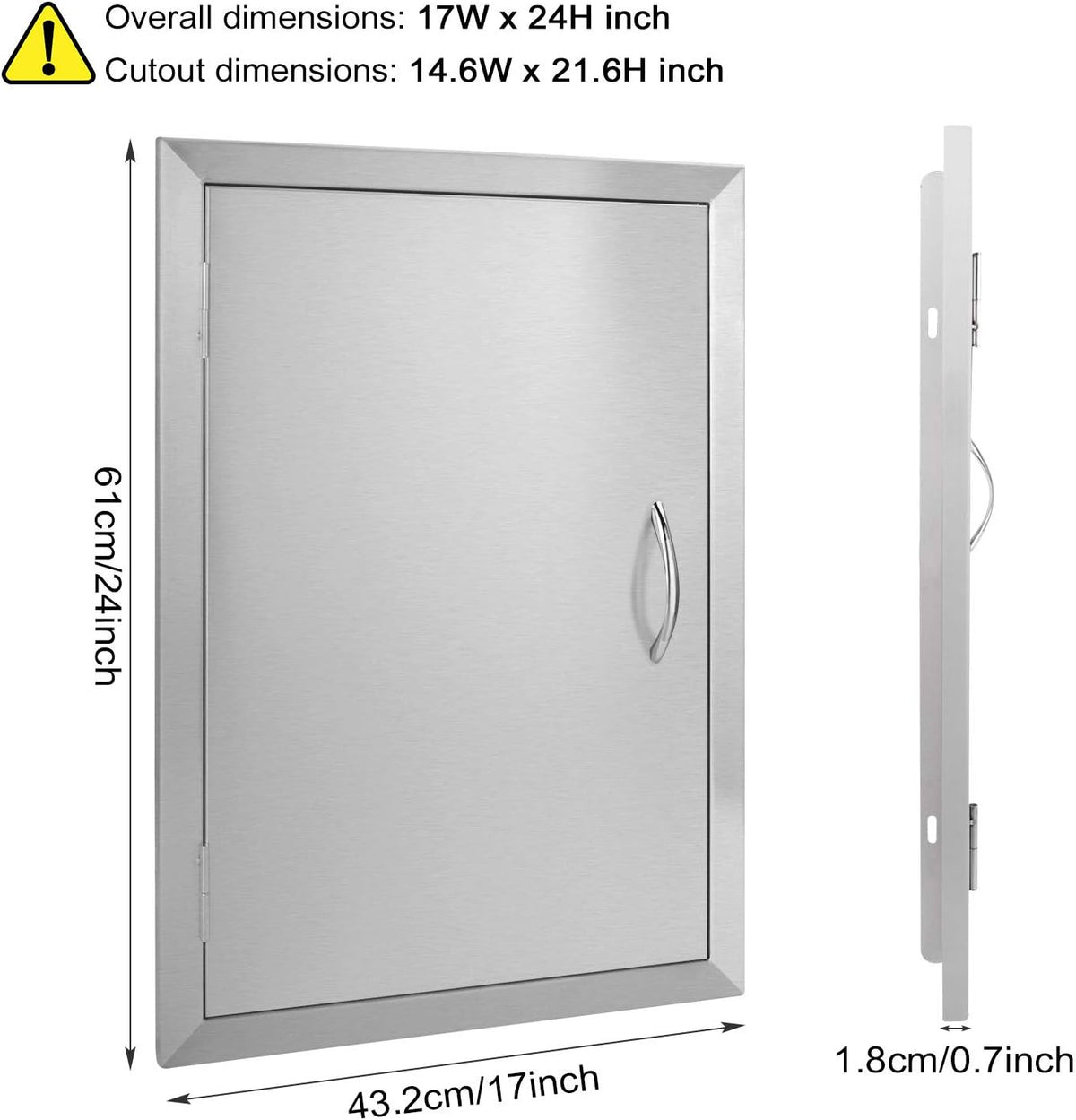Stainless Steel Outdoor Kitchen Door U54380