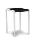 Satin White Black Bar Table Y734839