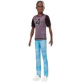 Doll with Sculpted Brunette Hair Wearing T-Shirt, Denim Pants & Shoes V50962