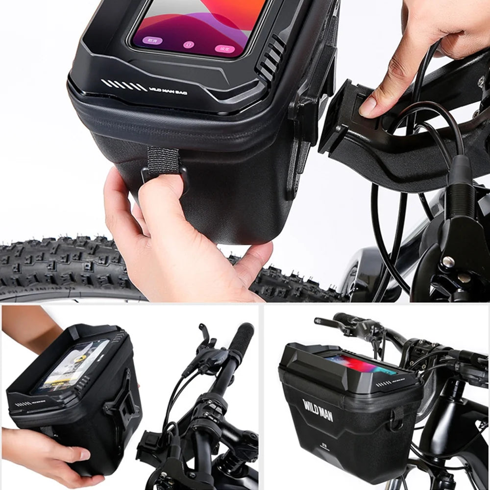 3L Waterproof Bike Handlebar Bag with Touchscreen X20947