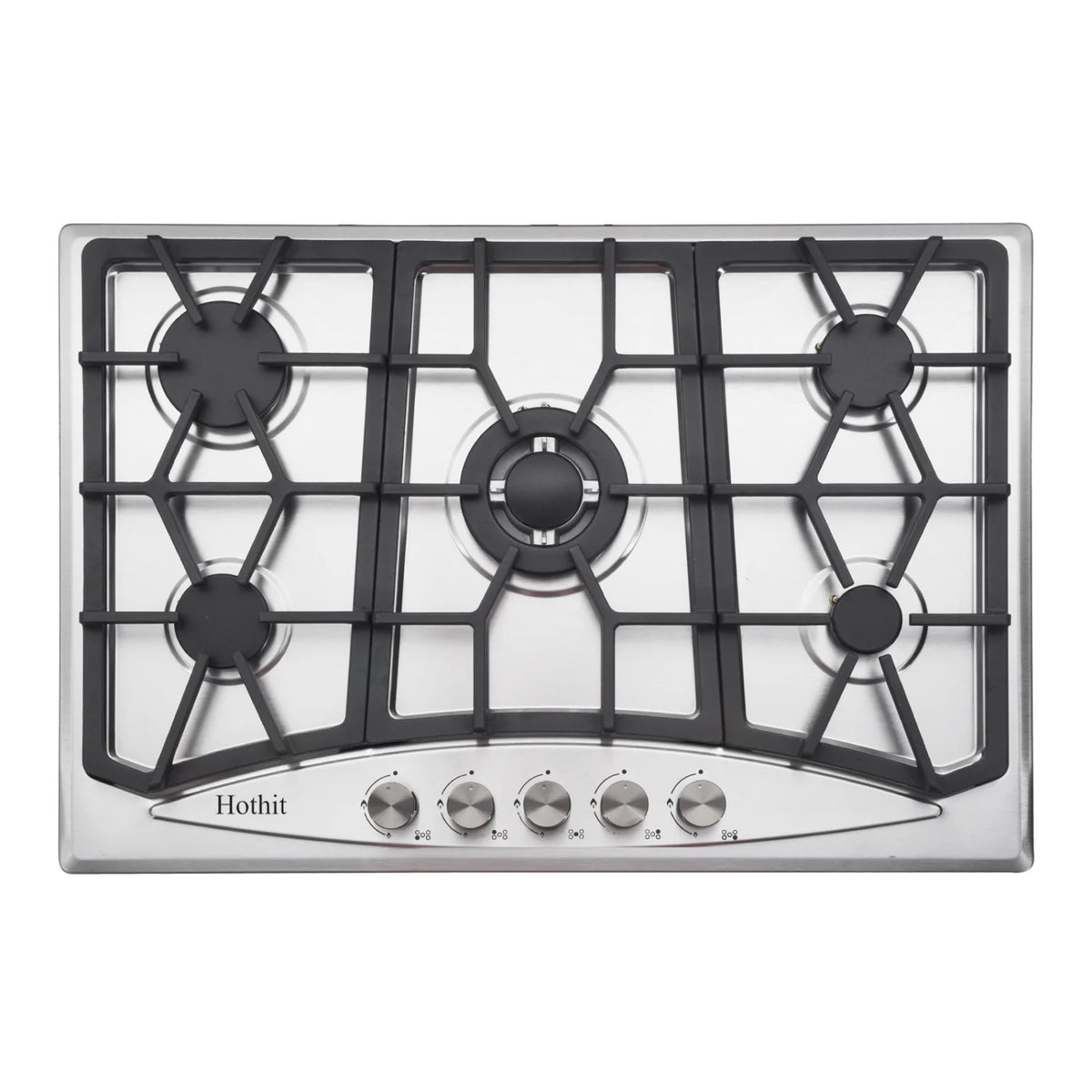 30 Inch Propane Gas Cooktop, 5 Burner Built-in Stainless Steel Gas Stove Top Z27972