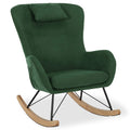 Green Rocker Chair with Storage Pockets K455