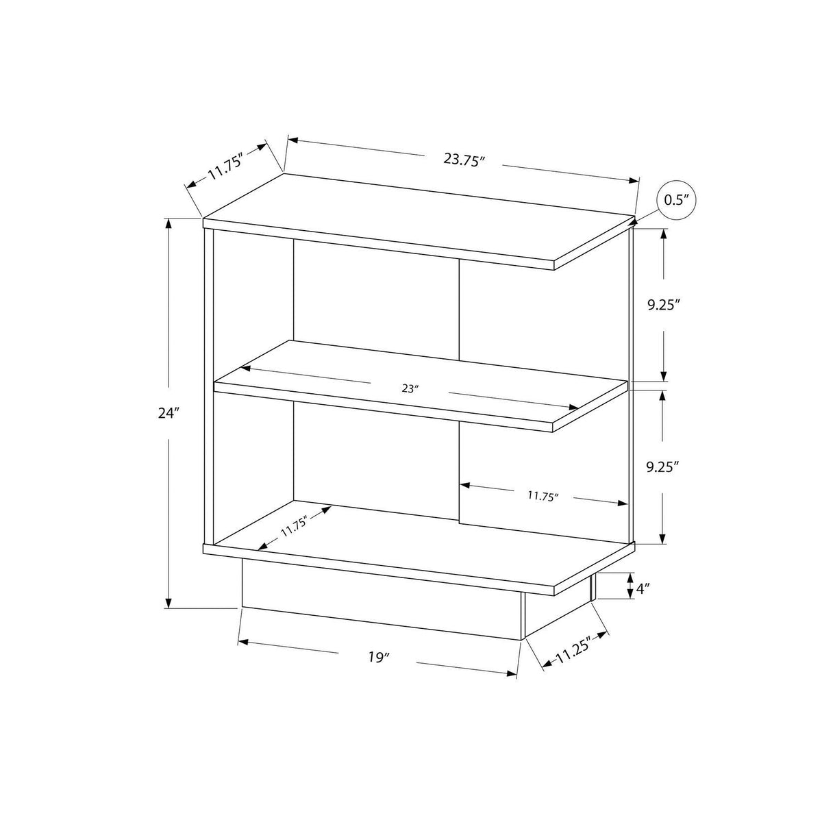 Cappuccino Brown Wood Accent Table R68389