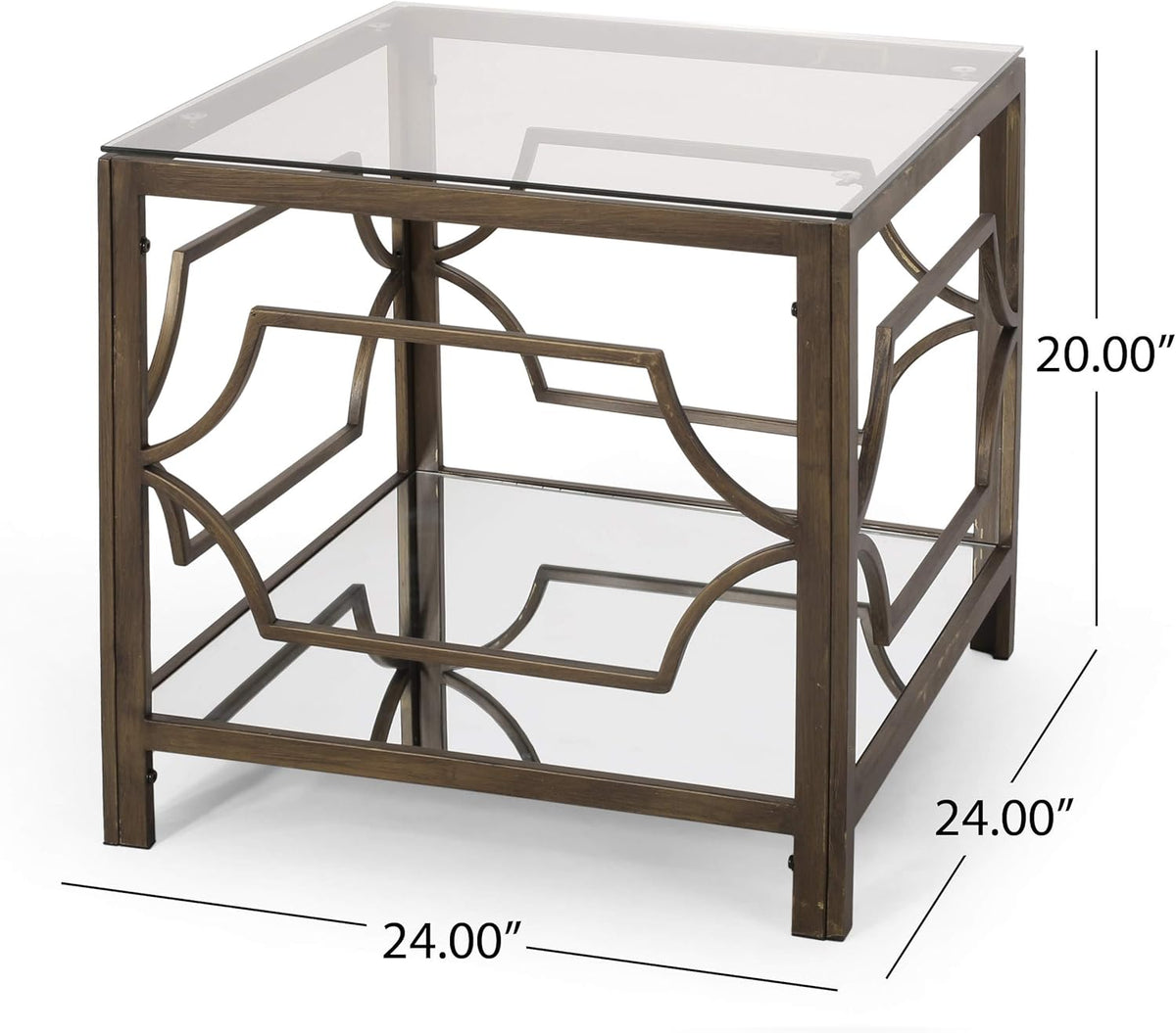 Black Gold Clear End Table A283