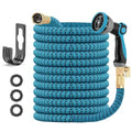50FT Expandable Garden Hose with Triple Layer Latex Core, 3/4" Solid Metal Fittings, Fabric Nozzle O373687