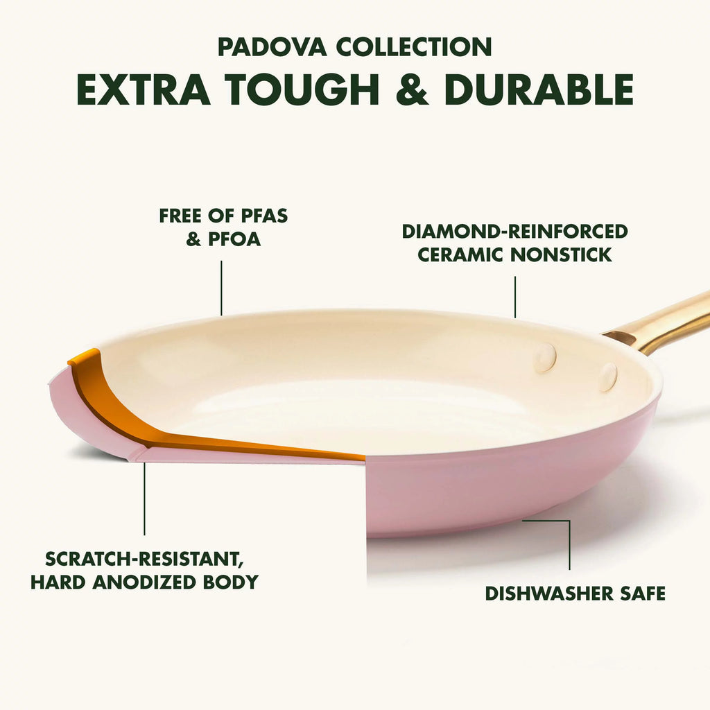 10 Pc Ceramic Nonstick Cookware Set, Blush Pink U8308