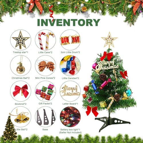 20 Inch Table Top Christmas Tree with LED Lights T4625