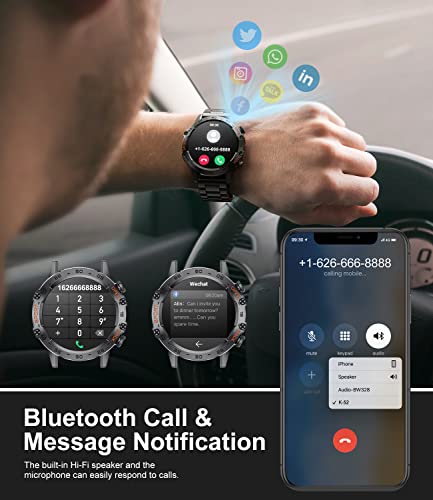 Smart Watch with Bluetooth Call, 5ATM Waterproof, 1.39'' HD X9846