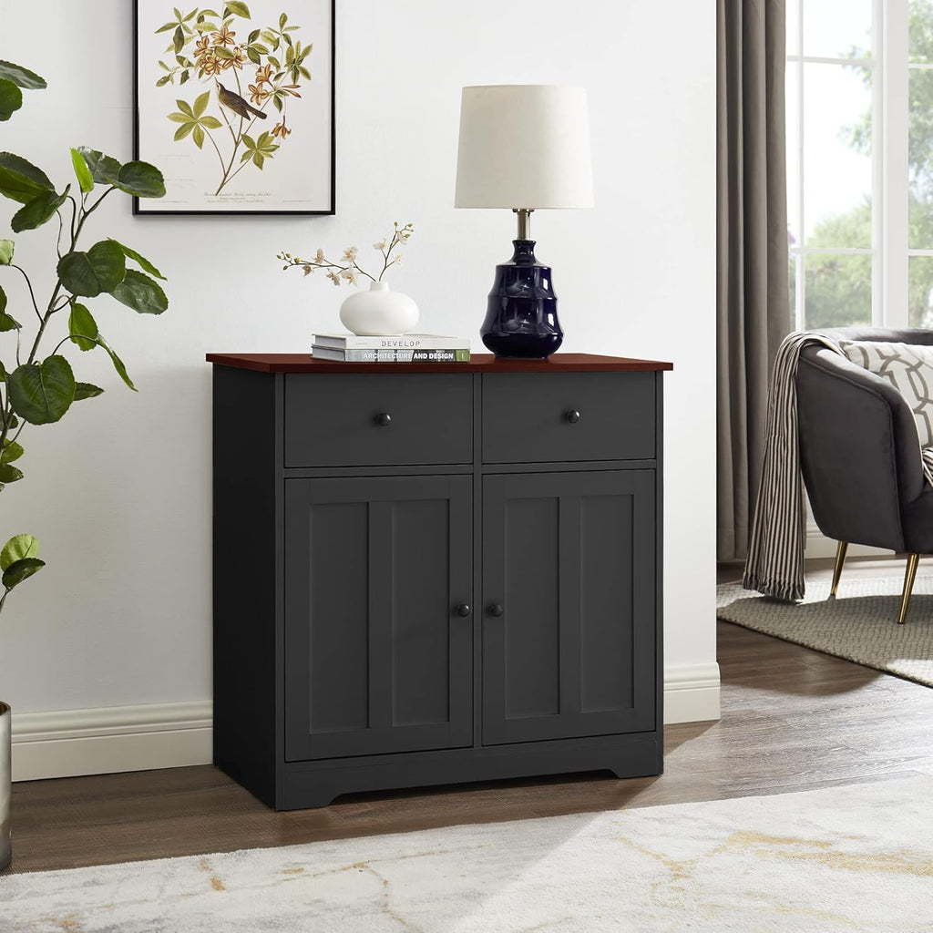 Black Sideboard Buffet Storage Cabinet N36653