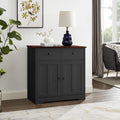 Black Sideboard Buffet Storage Cabinet N36653