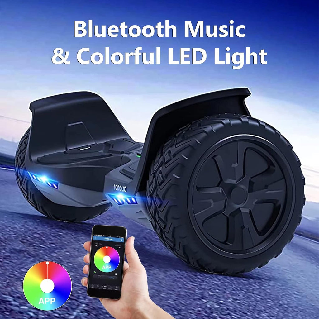 8.5'' All Terrain Self Balancing Hoverboard with Bluetooth and LED Lights E907