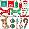 16 Pcs Christmas Dog Advent Calendar Squeaky Toys Candy Cane Interactive Ball Bones Chew Toy V7514