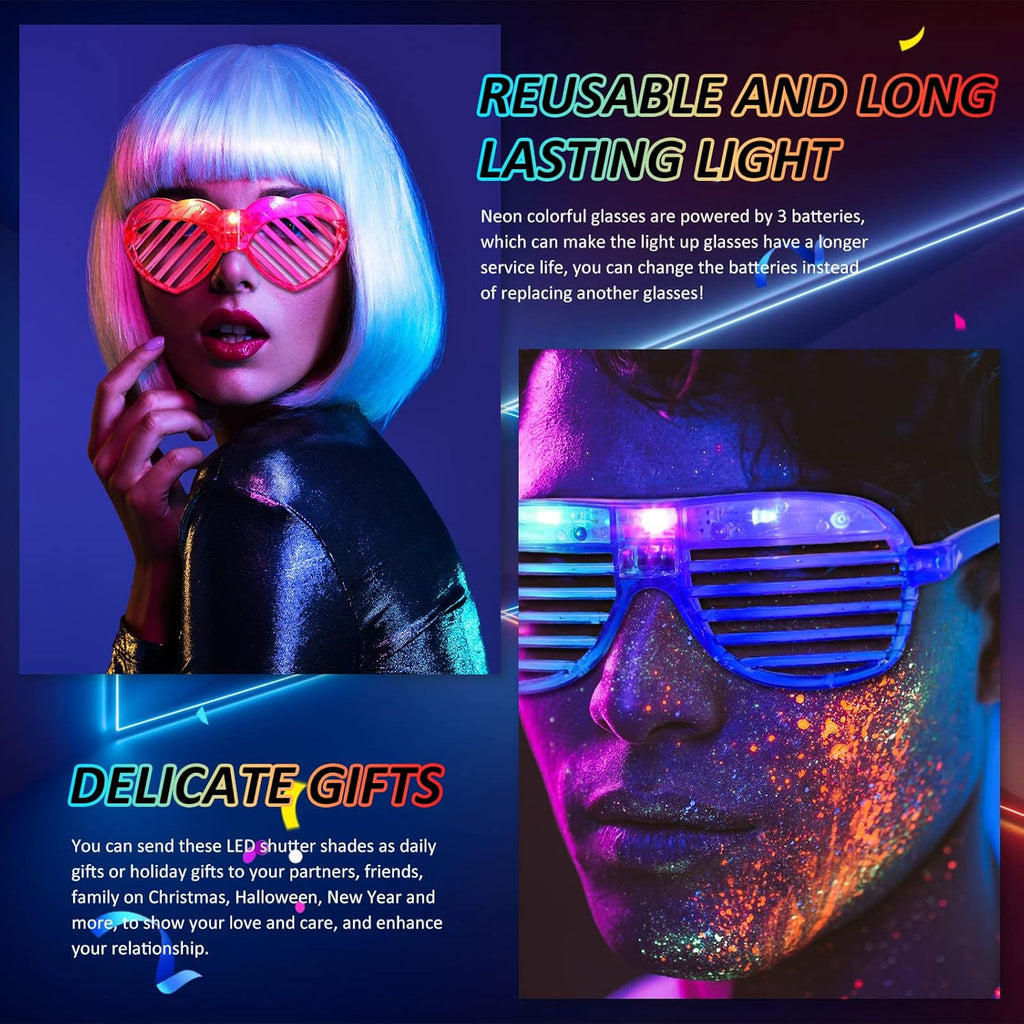 12 Pcs LED Glow Glasses T259