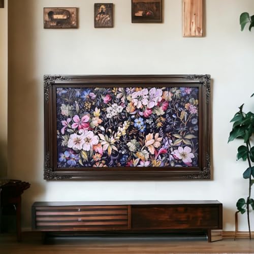 Dark Walnut Finish Wood TV Frame for 55 and 65 inch TVs U55280
