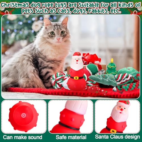 16 Pcs Christmas Dog Advent Calendar Squeaky Toys Candy Cane Interactive Ball Bones Chew Toy V7514