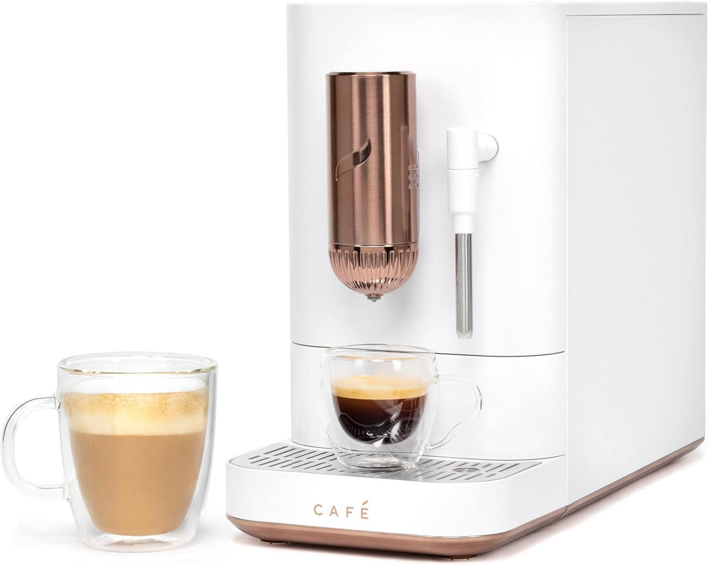 Matte White Automatic Espresso Machine with 20 Bar Pump Pressure M44348