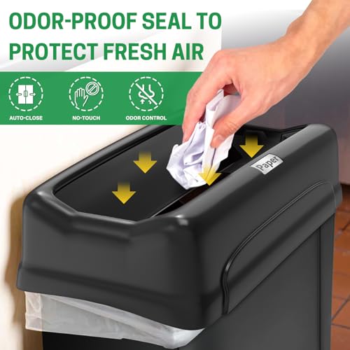 Pack of 2 Heavy Duty Plastic Trash Can Swing Lid Y6330