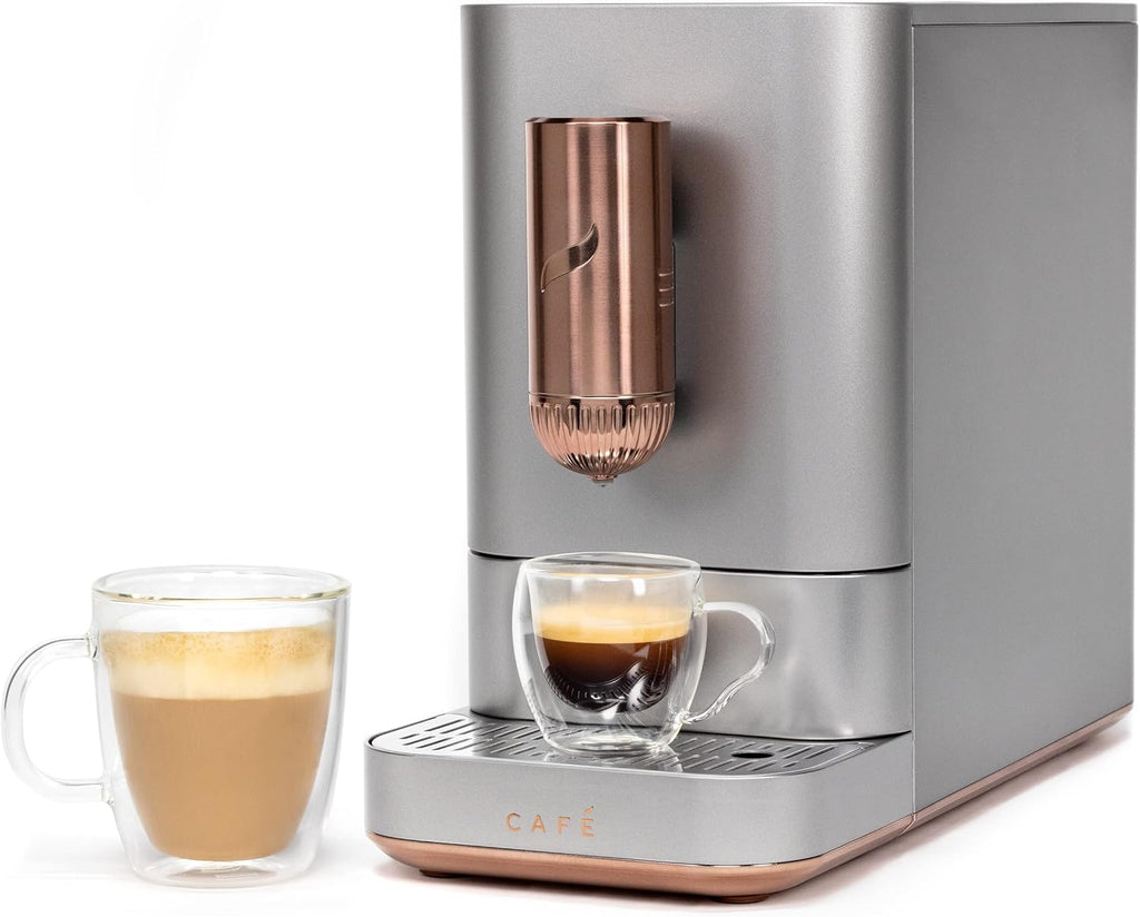 Matte White Automatic Espresso Machine with 20 Bar Pump Pressure M44348