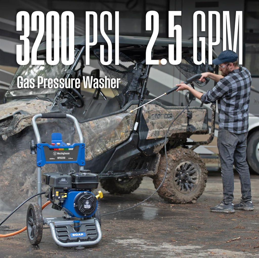 Electric Pressure Washer Bundle with Gas Pressure Washer S3896