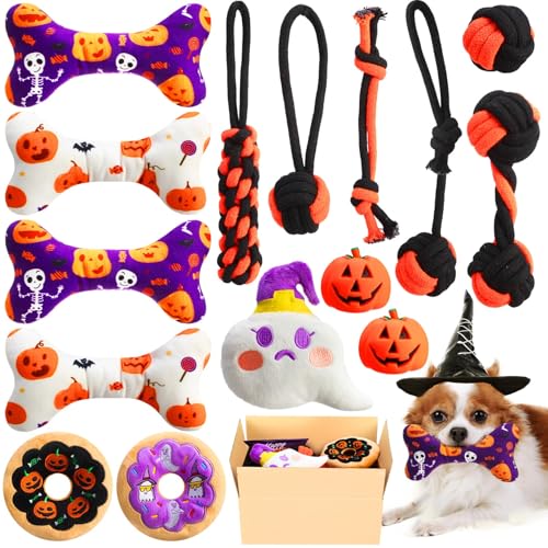 16 Pcs Christmas Dog Advent Calendar Squeaky Toys Candy Cane Interactive Ball Bones Chew Toy V7514