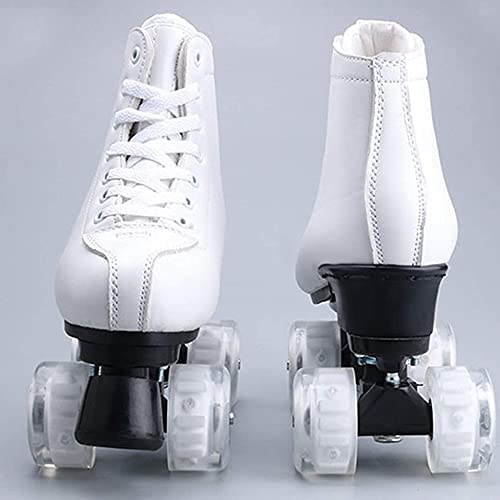 Classic White Quad Roller Skates with PU Leather and PU Wheels F9451