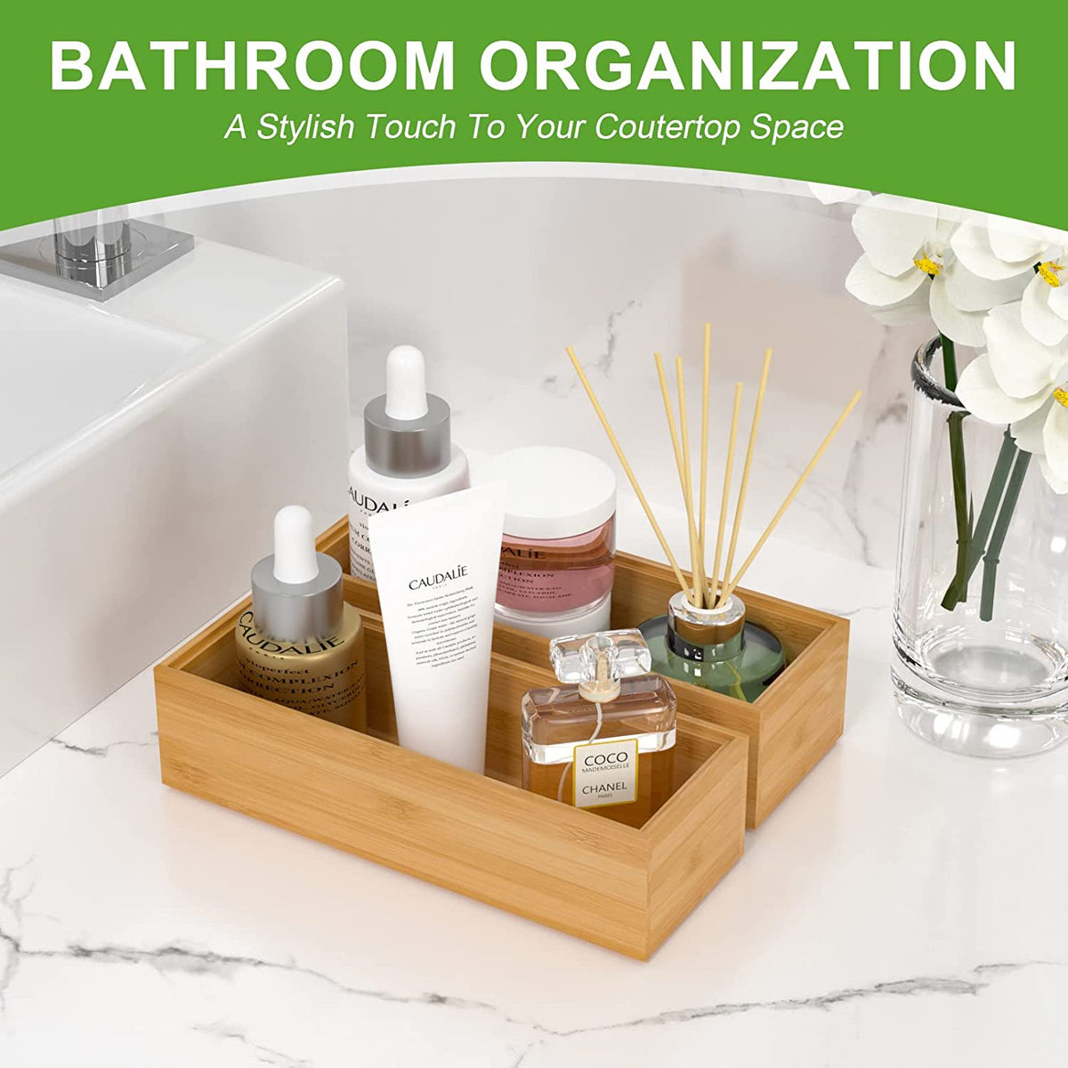 Bamboo Drawer Organizer Set of 2 T614819