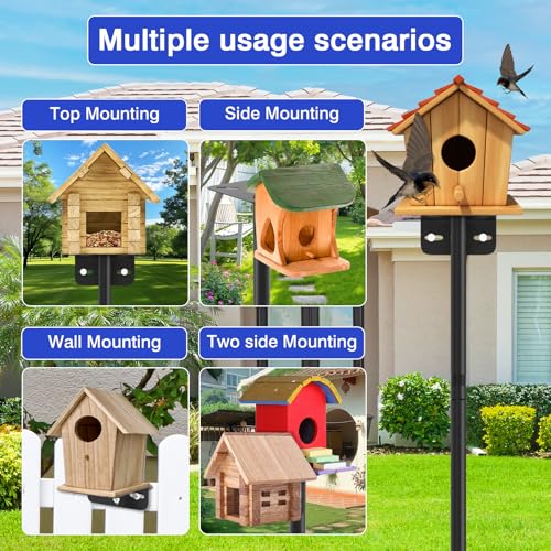 2 Pack 80 Inch Adjustable Bird Feeder Pole F77637