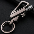 Metal Carabiner Bottle Opener Keychain Flint Fire Starter F94543