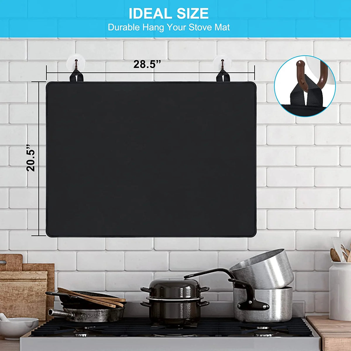 Ceramic Glass Cooktop Protector with 2 Hooks P59254
