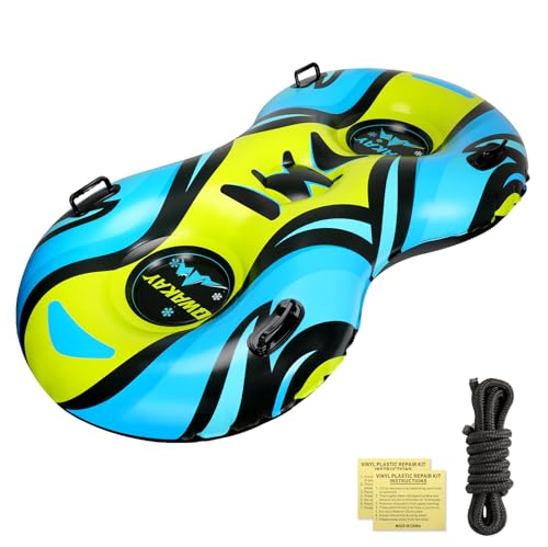 Snow Tube Sled Heavy Duty Large Inflatable with Towable Rope K2643
