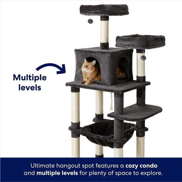 64-in Cat Tree with Hammock C50041
