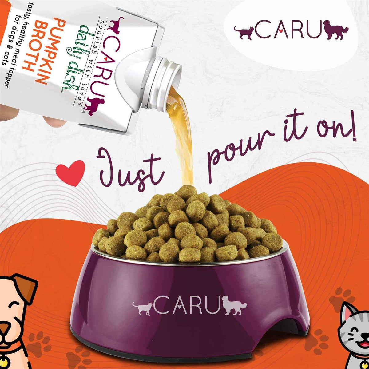 Pumpkin Broth Meal Topper for Cats & Dogs V405407