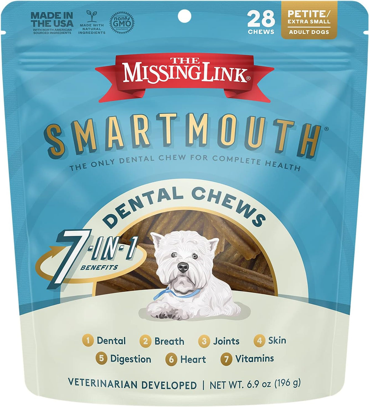Petite/XS 28 Ct Dental Chew Treats Q4138