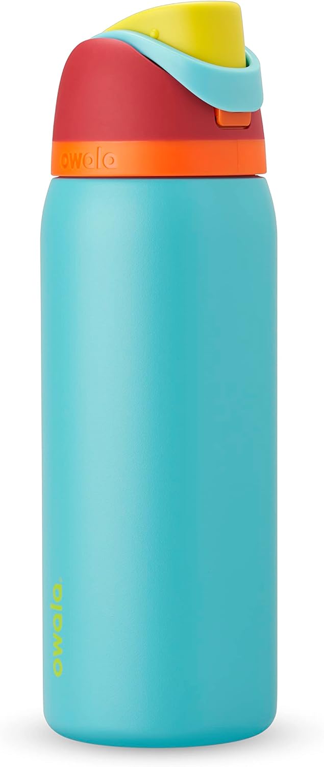 32 Oz Insulated Stainless Steel Water Bottle with Straw F3443