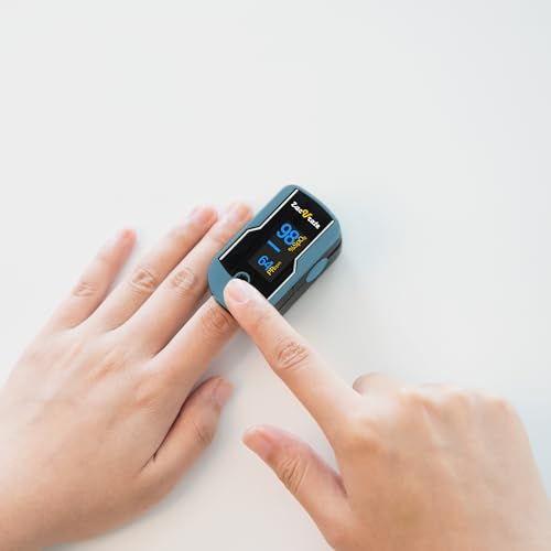 Fingertip Pulse Oximeter Blood Oxygen Saturation Monitor with Lanyard (Sunny Yellow) V6386