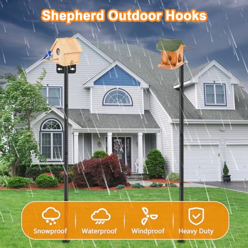 2 Pack 80 Inch Adjustable Bird Feeder Pole F77637