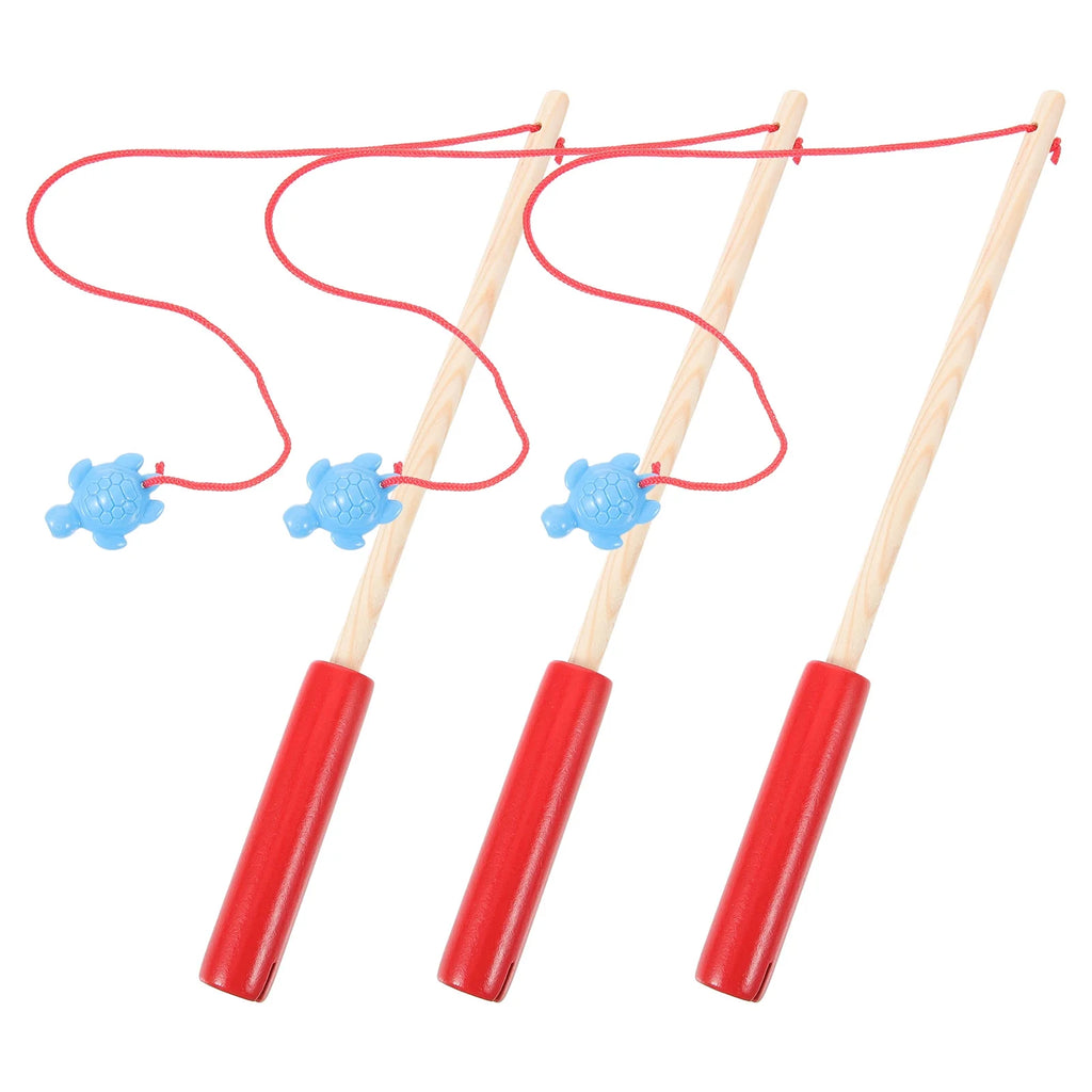 6 Pcs Wooden Magnetic Fishing Rod Puzzle Toy R190735