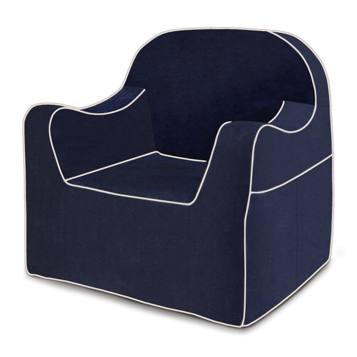 Navy Blue Reader Chair with White Piping W943520
