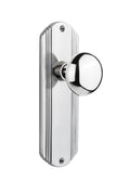 Deco Plate Single Dummy Door Knob, Bright Chrome Z7581